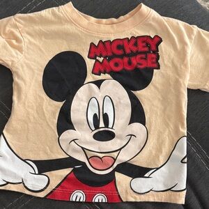 Mickey Mouse Kids T-Shirt - Cream and Black